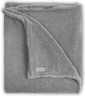 Jollein Deken Natural knit 75x100cm - grey/teddy