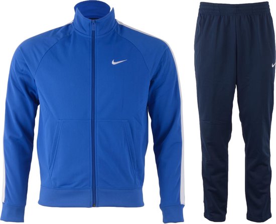 Nike Season Poly Knit Trainingspak Heren Maat S Blauw Wit