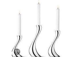 Georg Jensen Kandelaarset Cobra Hoogglans Rvs Set/3