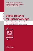 Lecture Notes in Computer Science 11057 - Digital Libraries for Open Knowledge