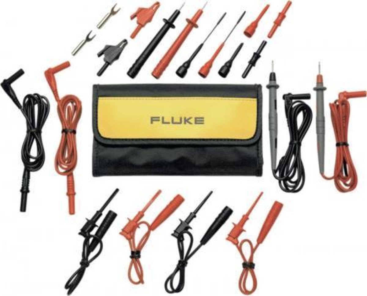 Fluke TL81A Veiligheidsmeetsnoerenset Banaanstekker 4 mm Banaanstekker 4 mm 1.00 m Zwart, Rood 1 set(s)