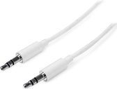 1m White Slim 3.5mm Stereo Audio Cable