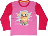 Minions Proud - Shirt girls lange mouw - 8 jaar - Roze