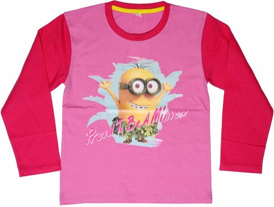 Minions Proud - Shirt girls lange mouw - jaar - Roze