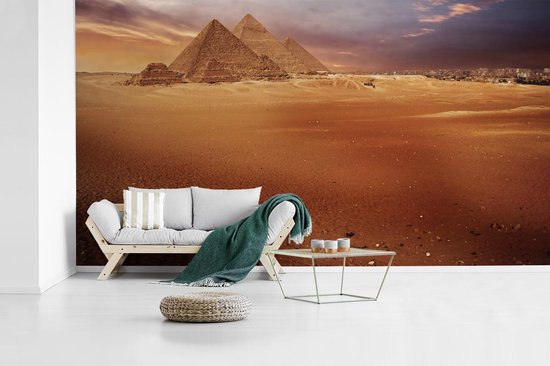 Les pyramides de Gizeh en Egypte au crépuscule papier peint photo vinyle  890x500 cm -... | bol