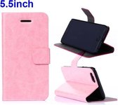 PU Leren Wallet Standaard iPhone 6(s) plus - Zalm Roze