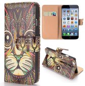 Tribal katje iPhone 6 portemonnee hoes