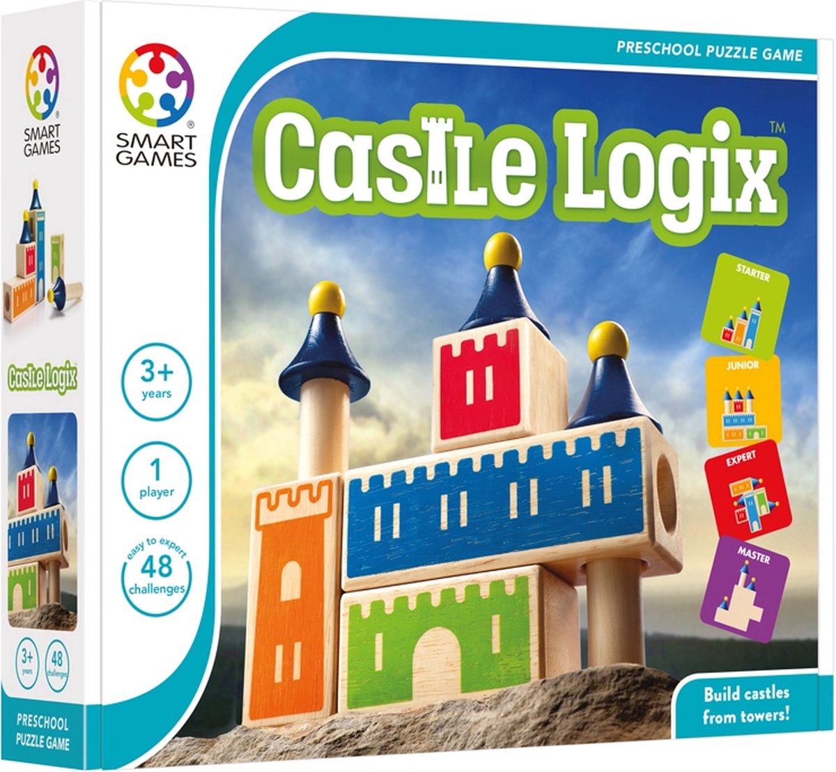 SmartGames - Castle Logix - Houten kleuterspel - ruimtelijk inzicht - SmartGames