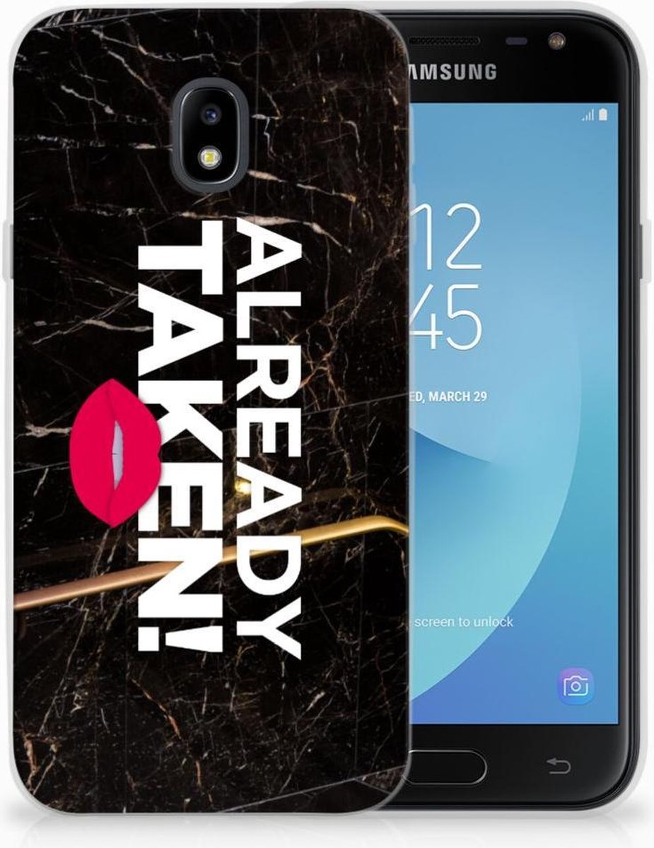 Samsung Galaxy J3 2017 Siliconen hoesje met naam Already Taken Black