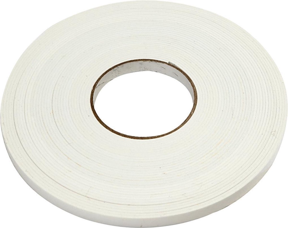 Dubbelzijdig foam tape, b 12 mm, 15 m