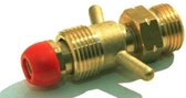 Verloop nippel Pol naar shell - Din - adapter voor gasfles met binnendraad naar aansluiting met linkse buitendraad.