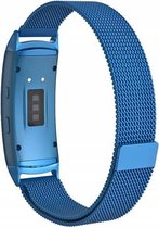 Milanese horloge bandje met magneetsluiting voor Samsung Gear Fit 2 - Blauw