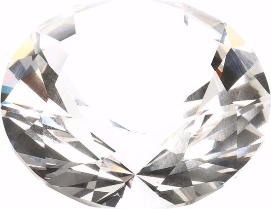 Transparante nep diamant 8 cm van glas | bol.com