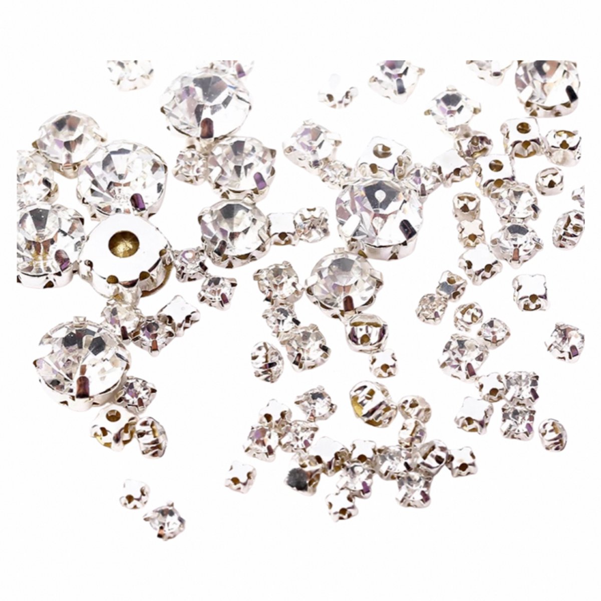 80 naaisteentjes-Strass-verschillende maten - Charme Bijoux