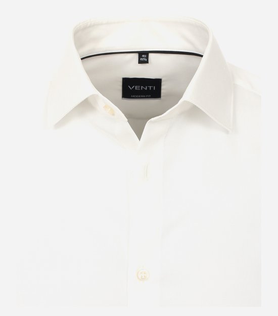 Chemise VENTI modern fit - popeline - beige avec double manchette - Sans repassage - Taille de col : 37