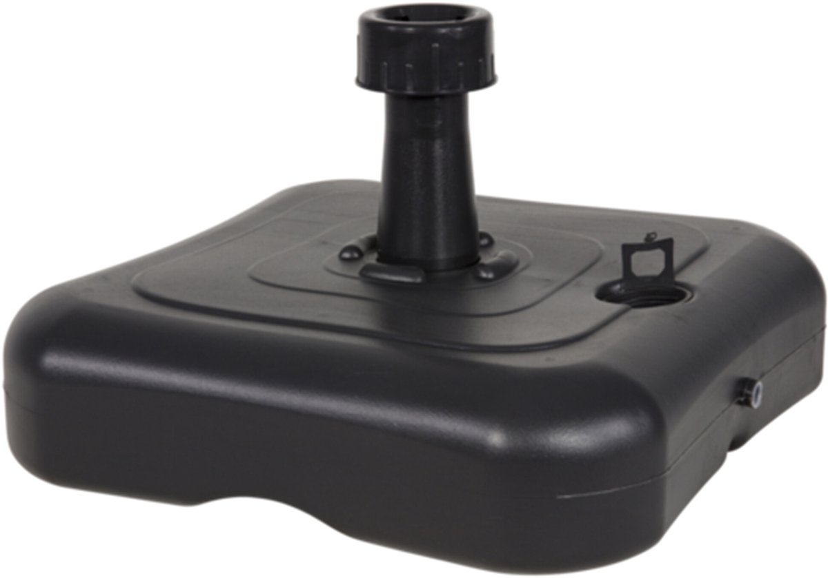 CUHOC Parasolvoet 10L – Vulbare & Stevige Kunststof Fundering voor Parasol (20-38mm, Antraciet, Tot 1m Diameter met water - 1,5 met zand en 2 met cement)