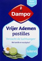 Dampo Vrijer Ademen Keelpastilles - Helpen om vrijer te ademen en de luchtwegen te verzachten dankzij kamille* - Verzachting van de keel door eucalyptus* en menthol* - Suikervrij - Eucalyptus smaak - 20 keelpastilles