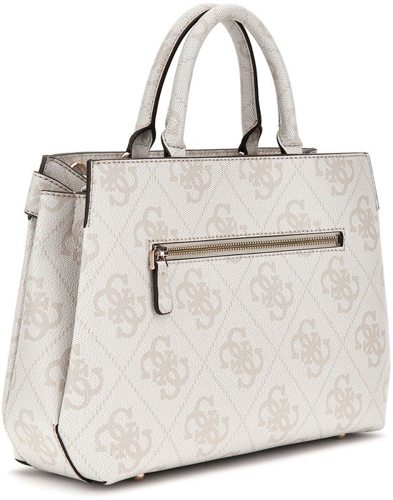 GUESS Sac à main Sac à épaule bandoulière Lorelei Girlfriend Satchel Bone Logo Écru
