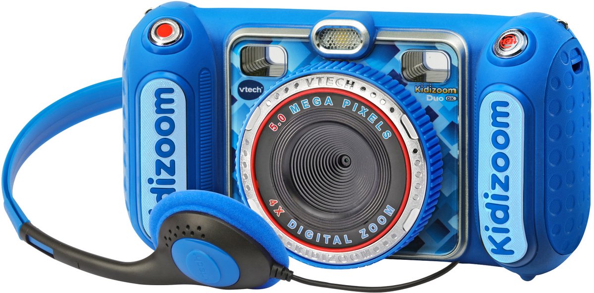 VTech KidiZoom Duo DX Camera - 10-in-1 Interactieve Speelgoedcamera - Kindercamera - Van 4 tot 10 Jaar - Blauw — afbeelding 4