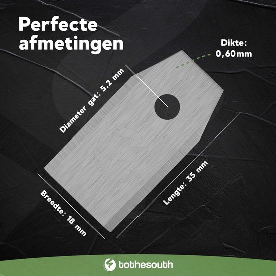 To the South® Robotmaaier Mesjes staal geschikt voor Ferrex R800 Easy (Aldi Robotmaaier) - 30 stuks van To the South — afbeelding 5