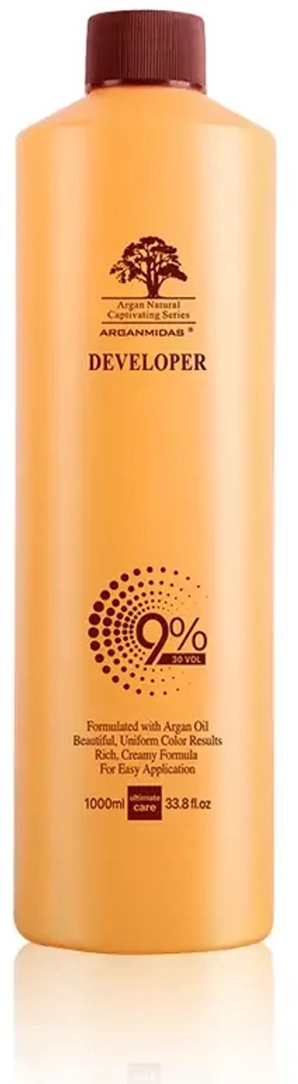 Arganmidas 9% Ontwikkelaar voor intensief oplichten en kleurverandering 1000 ml