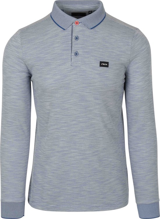 NZA Longsleeve Polo Kade Blauw - Maat L - Heren