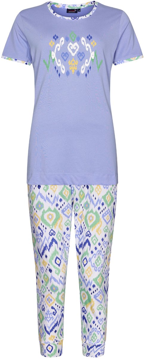 Rebelle Dames Pyjamaset Rebelle - Ikat - Lila - Bio Katoen paars