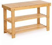 MIRA - Schoenenrek | Schoenenbank | 70 x 28 x 45 cm | Bamboe