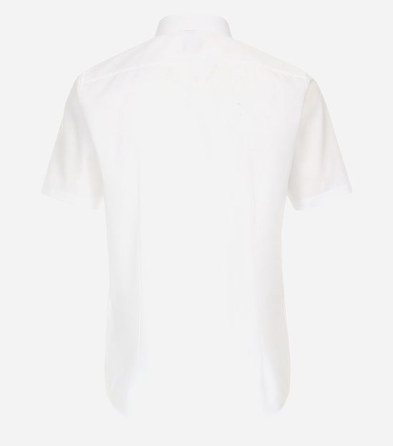 Chemise VENTI coupe moderne - manches courtes - popeline - blanche - Sans repassage - Col : 38