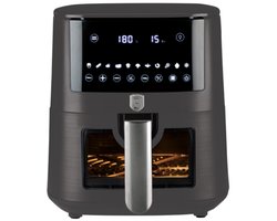 BerlingerHaus Airfryer XXXL Mat Antraciet - met Kijkvenster - 8 Liter - 1650W