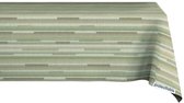 Nappe Rayures Contrastées Vert 140x310cm - Nappe Lavable - Plastique
