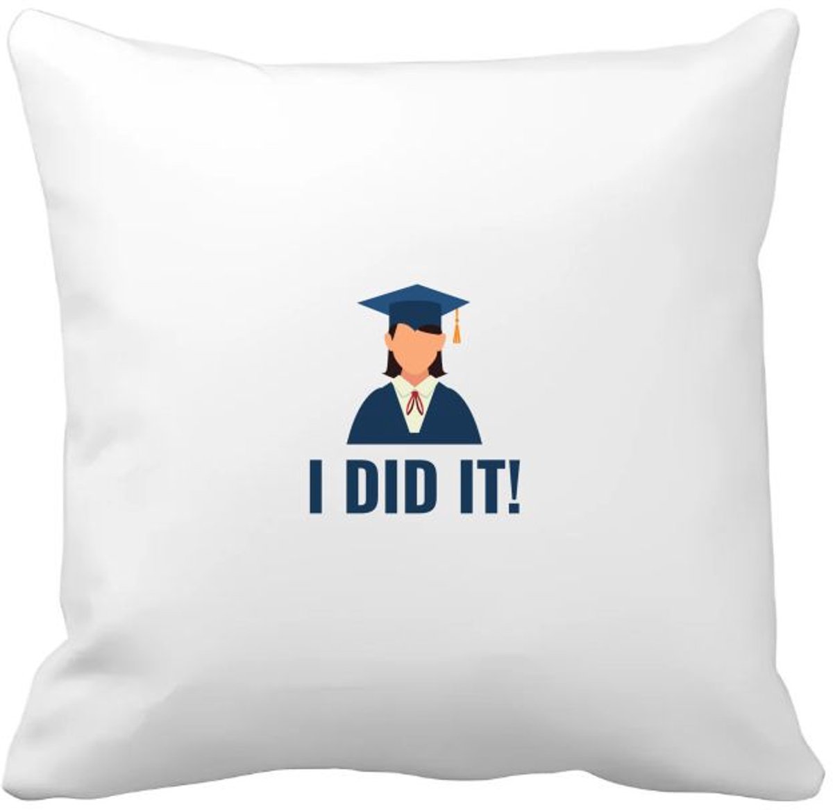 Akyol i did it! Kussen hoes - Geslaagd - iemand die is geslaagd - gelukt - gefeliciteerd - examen - school - diploma gehaald - cadeau - kado - geschenk - gift - 40 bij 40 cm Multicolor