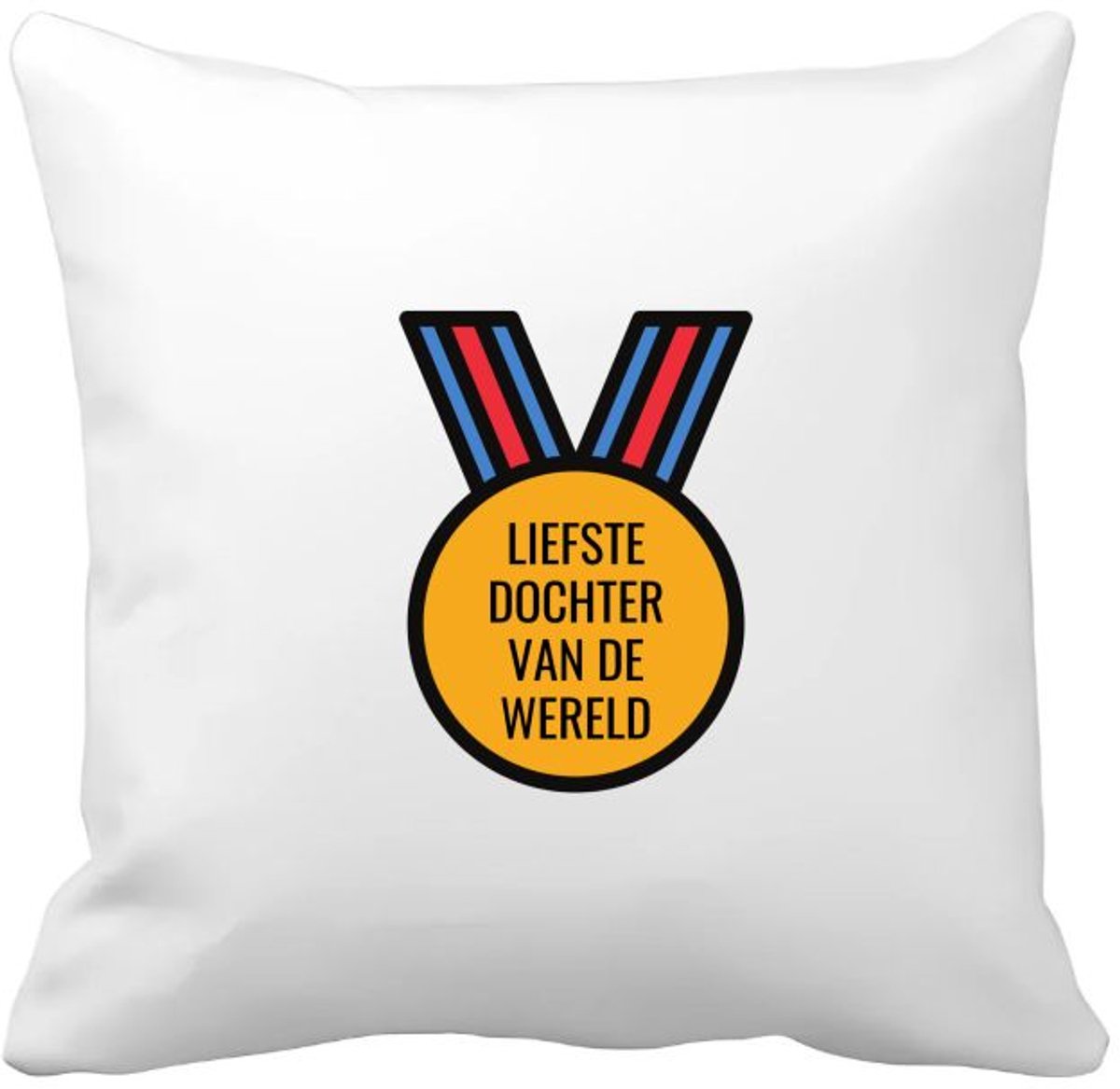 Akyol liefste dochter van de wereld Kussen hoes - Dochter - de liefste dochter - verjaardagscadeau - verjaardag - cadeau - cadeautje voor dochter - dochter artikelen - kado - geschenk - gift - 40 bij 40 cm Multicolor