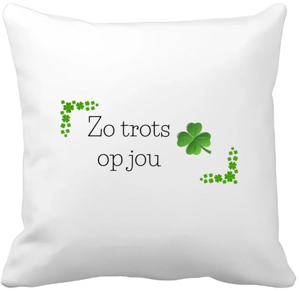 Akyol collega cadeau Kussen hoes - Collega - trots op jou cadeau - geluk cadeau - collega kado - collega afscheid - klavertje vier cadeau - collega cadeautjes verjaardag - leuk kado om te geven - 40 bij 40 cm Multicolor
