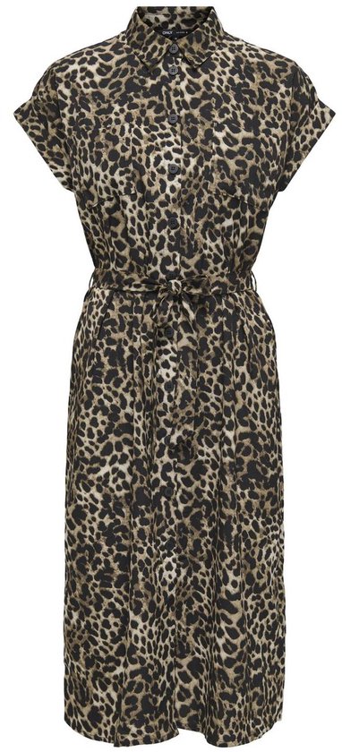 ONLY ONLHANNOVER S/S SHIRT DRESS NOOS WVN Dames Jurk - Black Leo