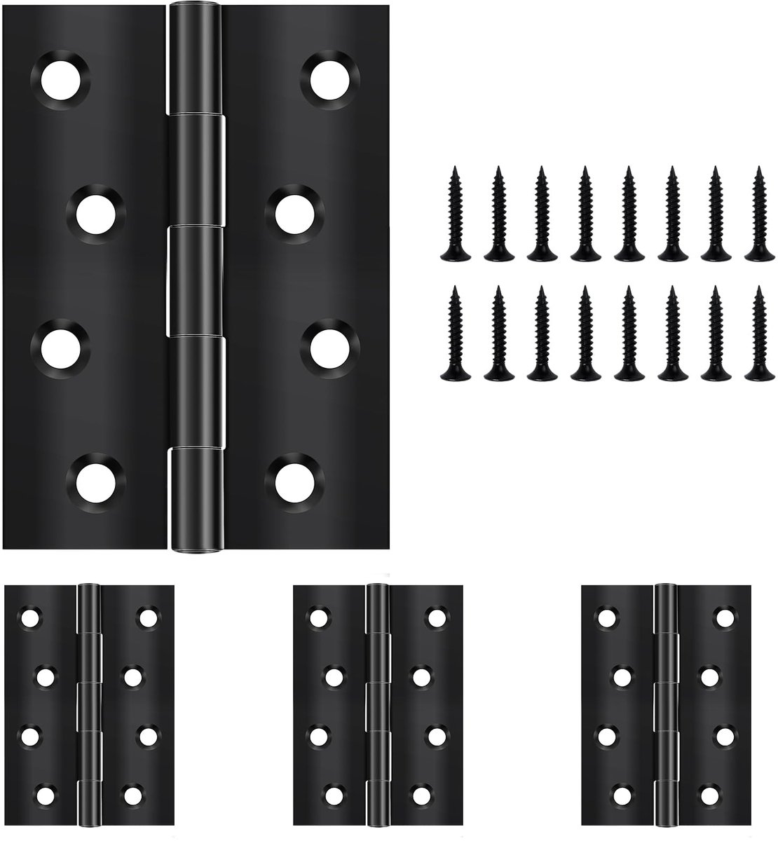 JGS ® Stevige Inklapbare Deurscharnieren Set van 4 voor Diverse Toepassingen