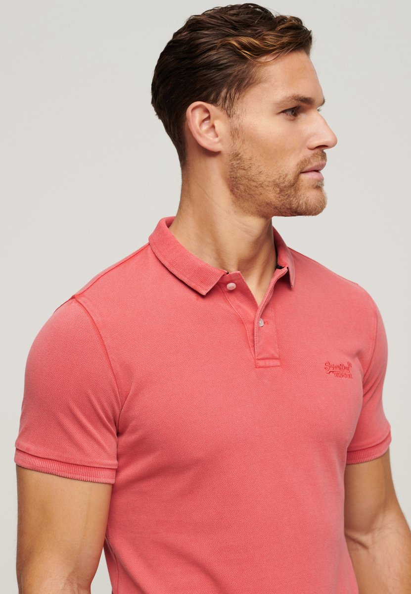 Superdry Vint Destroy Korte Mouw Poloshirt S Man Roze