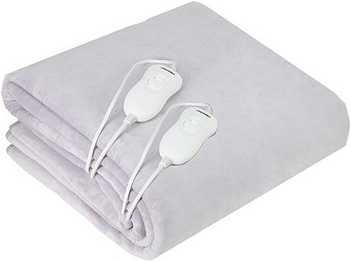 Elektrische Bedverwarmer voor Tweepersoonsbed - Fleece en Polyester, 150 x 160 cm - Snel Warm en Comfortabel