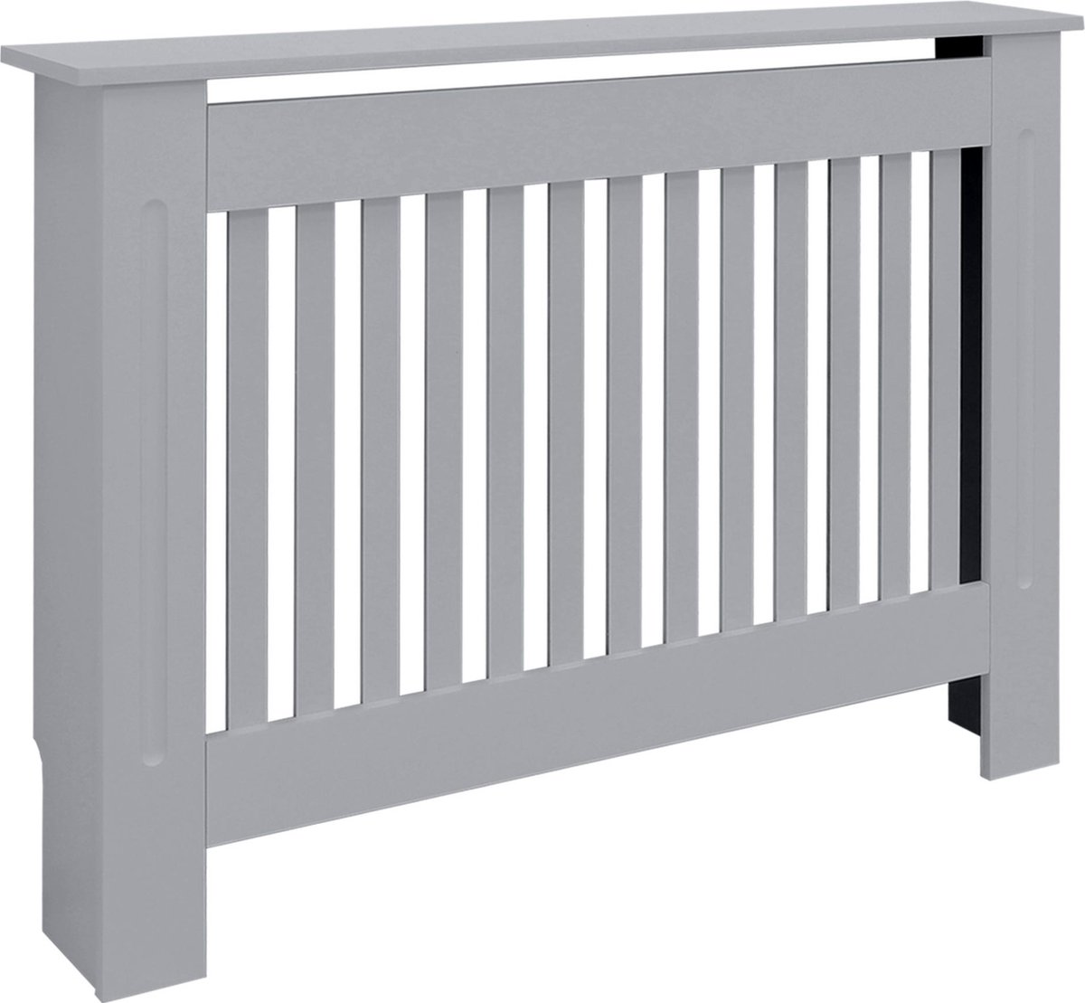 ECD Germany home style serie radiator hoes verwarming omkasting met landelijke stijl afmetingen 112x19x82 cm kleur grijs vervaardigd uit gelakt MDF ideaal voor woonkamer en slaapkamerinterieur