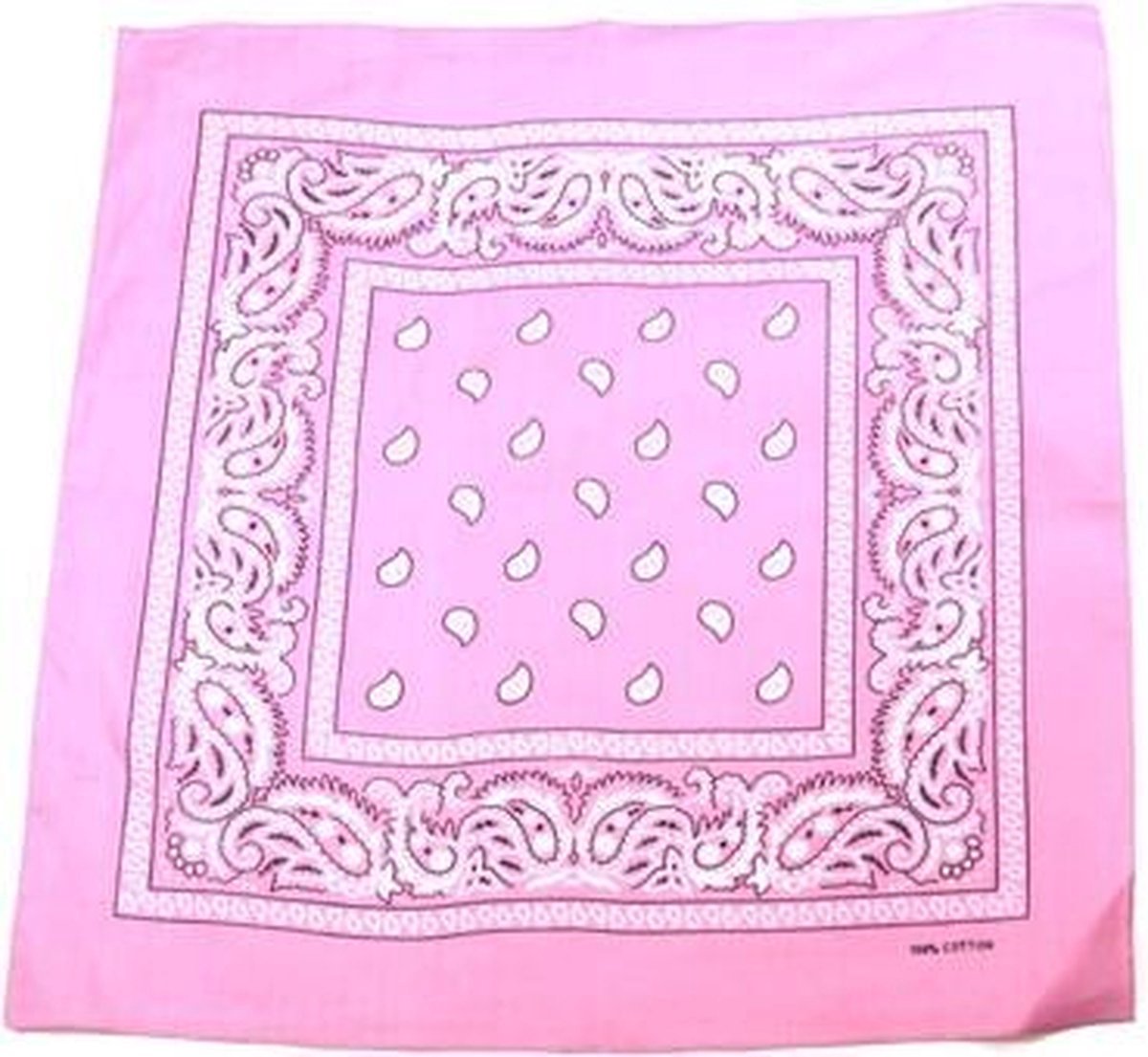 Goedkoopste Jumada's Boerenzakdoek - Cowboy Zakdoek - Bandana - Dames - Heren - Lichtroze