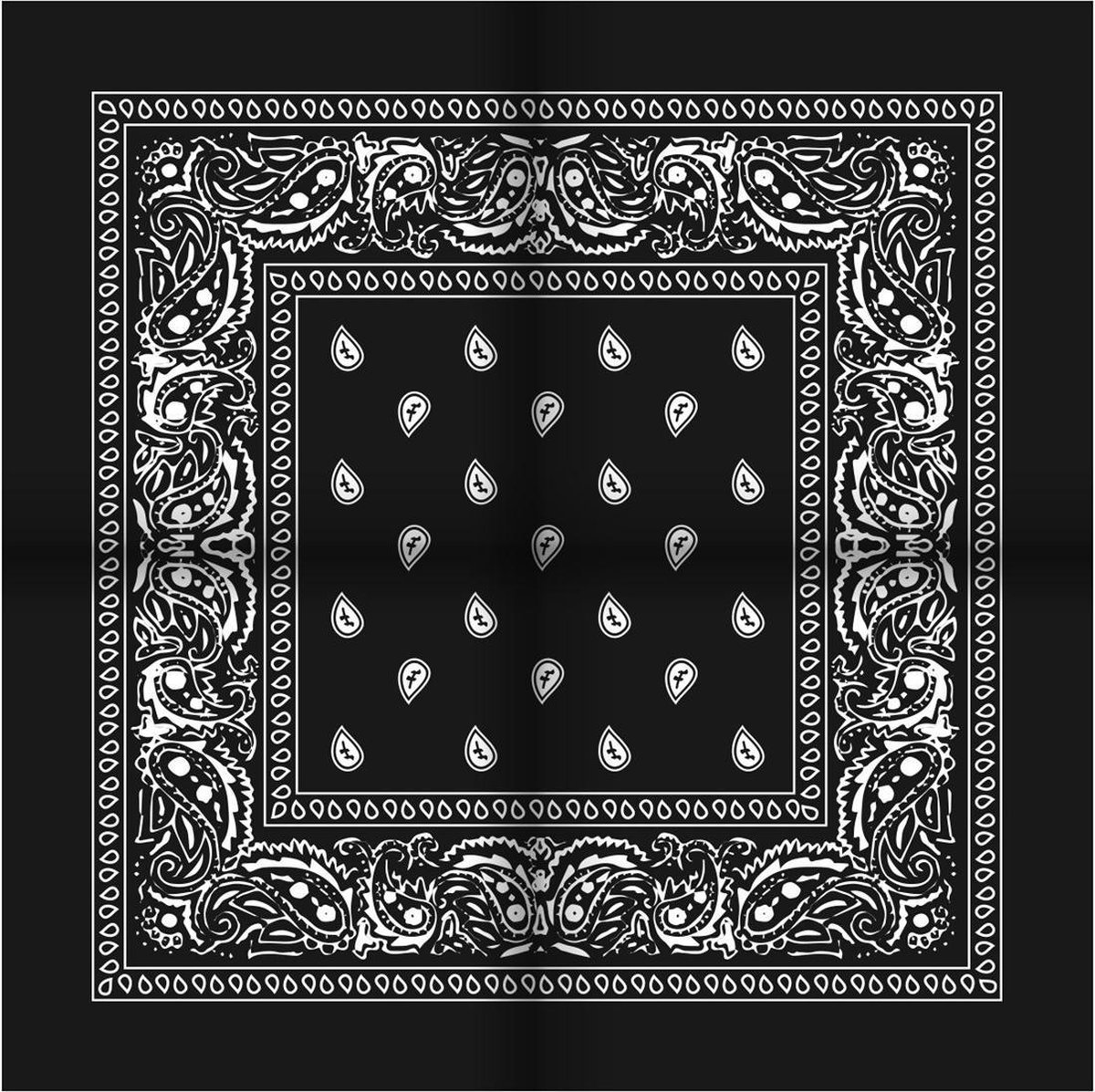 Goedkoopste Jumada's Boerenzakdoek - Cowboy Zakdoek - Bandana - Dames - Heren - Zwart