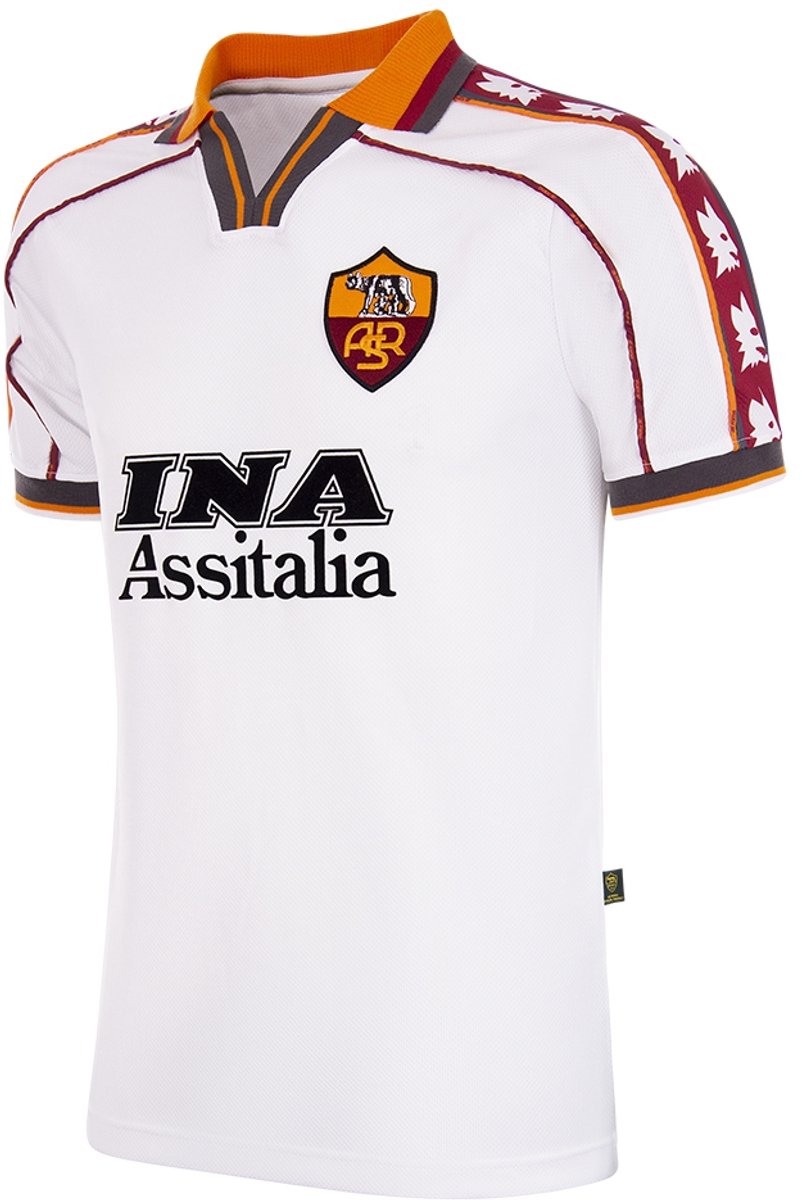 COPA - AS Roma Uitshirt 1998/99 Retro Voetbalshirt - Heren - Wit - XL