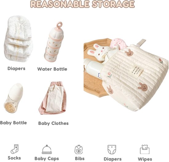 Luiertas Baby - Verzorgingstas - Opbergtas - Compact & Stijlvol - Ideaal voor Onderweg & Kraamcadeau — afbeelding 2