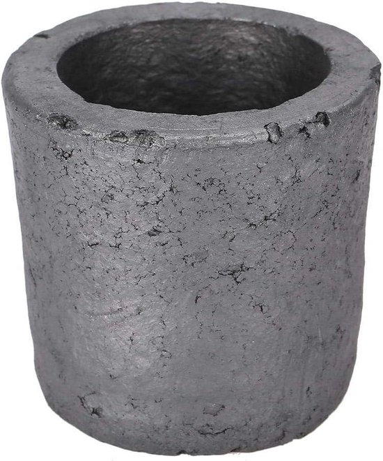 Grafietsmeltkroes, hoge zuiverheid grafiet smeltkroes beker voor smelten goud zilver koper aluminium platina en andere metalen, beroep sieraden smeltgereedschap voor doe-het-zelf of experiment (2 kg