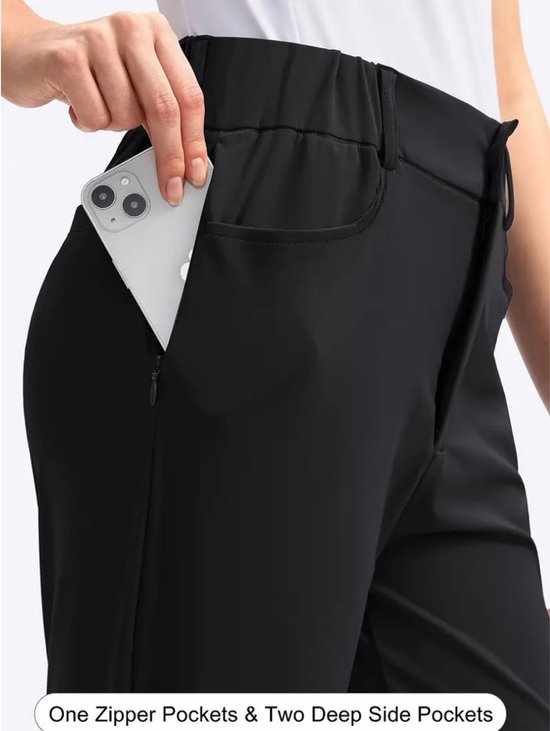 Bovista Golfbroek Dames - Golfkleding - Golfen - Golf Accessoires - Nette Pantalon - Zwart S - Maat 36 van Bovista — afbeelding 4