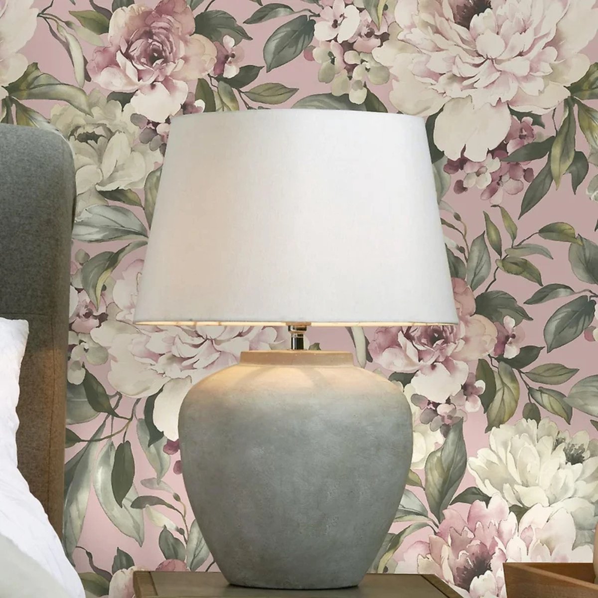 Grote bloemen behang glitter vinylbehang Gardenia 36070