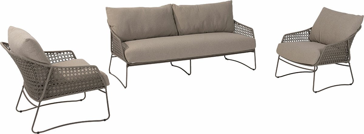 4 Seasons Moretti loungeset 3-delig - bruin