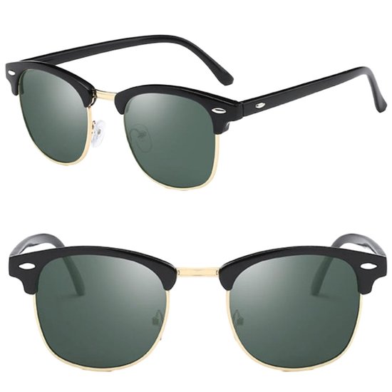 Fako Fashion® - Club Style Zonnebril - Polariserend - Polarized - Dames - Heren - Zwart/Goud - Donkergroen van Fako Fashion® — afbeelding 3