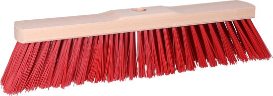 Houten harde straatbezem/buitenbezem kop elaston rood 40 cm van Rambo — afbeelding 4