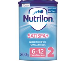 Nutrilon Satisfa+ 2 – Ingedikte Opvolgmelk – Baby 6-12 maanden – Babymelk in Poeder voor Flesvoeding – Blik 800g